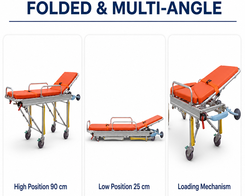 Aluminum Alloy Emergency Folding Ambulance Stretcher RDJ056