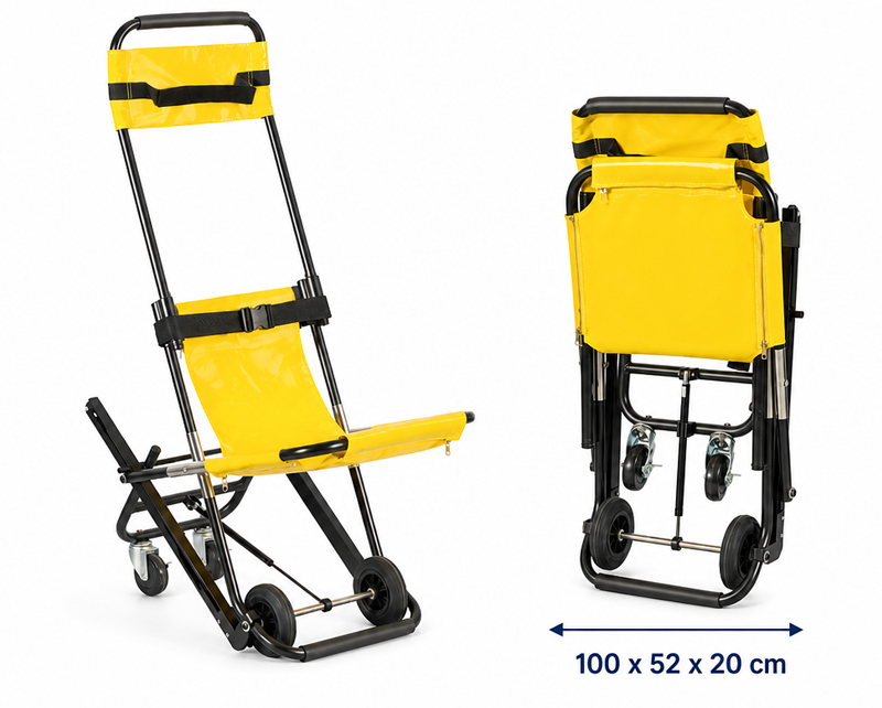 Folding Stair Chair – Emergency Evacuation Transfer Chair for Safe Up and Down Stair Transport RDJ055